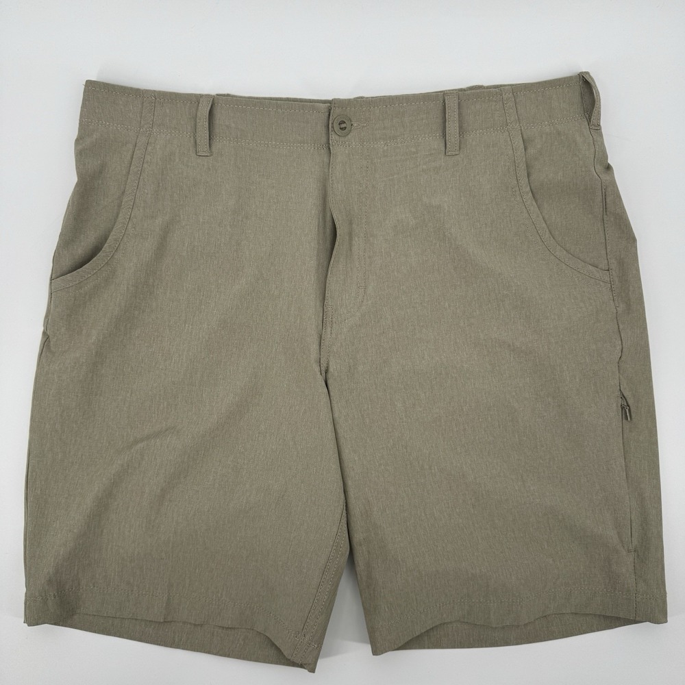 Ascend Men's Size 38 Performance Hiking Shorts  Khaki Stretch Outdoor Fishing